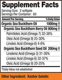 SeabuckWonders Sea Buckthorn Oil Blend, Omega-7 Complete, Max Potency, 120 Count Softgels