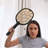 BLACK+DECKER Bug Zapper Fly Swatter Electric for Mosquitoes Indoor Outdoor– Harmless-to-Humans Battery Operated – Handheld Bug Zapper Racket
