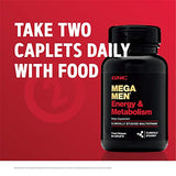 GNC Mega Men Energy and Metabolism Multivitamin for Men | for Increased Energy, Metabolism, Antioxidants, and Calorie Burning | 180 Caplets