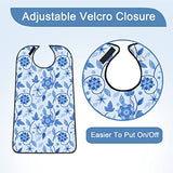 EpoBob 3 Pack Adult Bibs with Crumb Catcher, Washable and Adjustable Adult Bibs for Women Elderly Seniors Elegant Dazzling Necklace