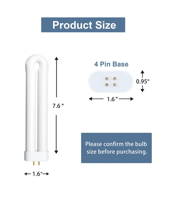 BAIMNOCM 7.5 Inch Bug Zapper Replacement Bulb15 Watt for BK-15D BF-35, Work with Black Flag BZ-15 BB-15WHT Stinger UV15, FP15, TZ15 B1515