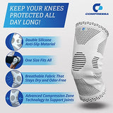 Compressa Knee Compression Sleeve For Women & Men, Braces for Knee Pain - Premium Non-Slip Support For Knee Joint Pain, Muscle Recovery, Arthritis Relief, Injury Recovery and More - Knee Sleeves For Weightlifting, Volleyball, Basketball and more