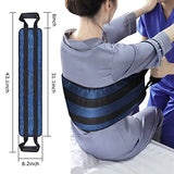 YHK 42in Padded Bed Transfer Belt Nursing Sling for Patient, Elderly Safety Lifting Aids，Nursing Transfer Sling Handle Back Lift Mobility Belt for Patient Care(Dark Blue)