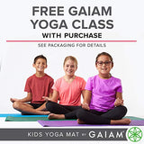 Gaiam Kids Yoga Mat Exercise Mat, Yoga for Kids with Fun Prints - Playtime for Babies, Active & Calm Toddlers and Young Children, Animal Surprise, 3mm, 60" L x 24" W x 3mm Thick