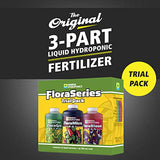 General Hydroponics FloraSeries Hydroponic Nutrient Fertilizer System Trial Pack with FloraMicro, FloraBloom and FloraGro, 1 qt.