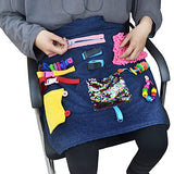 Fidget Blanket for Alzheimer Patients Special Needs Sensory Therapy Activity Apron for Seniors with Dementia Memory Loss and Anxiety Relief