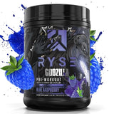 Ryse Noel Deyzel x Godzilla Pre Workout | Intense Pumps, Energy, & Focus | Citrulline & Beta Alanine | 400mg Total Caffeine | 40 Servings (Blue Raspberry)