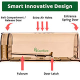 CaptSure 2-Pack Humane Mouse Traps Indoor for Home - Catch and Release, Small Live Mice Traps for House Indoor & Outdoor - Reusable Catcher & No Kill Traps for Rodent/Voles/Hamsters/Moles