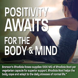 Bronson Rhodiola Rosea 1000 mg - Adaptogenic Herb for Brain, Stress & Mood Support - Non-GMO, 250 Vegetarian Capsules