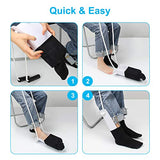 AHIER Sock Aid, Flexible Sock Aid Kit with Shoe Horn, Socks Helper Sock Puller Aid Easy On and Off, Sock Aid Assist with Foam & Shoe Horn Long Handle