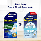 Compound W Maximum Strength One Step Invisible Wart Remover Strips, 14 CT, 2 Pack