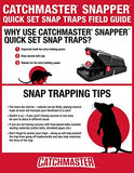 Catchmaster Snapper Mouse Traps 6-Pk, Mouse Traps Indoor for Home, Reusable Rodent Killer for House, Outdoor Critter Catcher, Eco Friendly Pest Control for Garage, Basement, & Kitchen