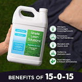 Superior 15-0-15 Liquid Fertilizer Nitrogen & Potash Lawn Food - Concentrated Spray- Any Grass Type- Simple Lawn Solutions Green, Growth - Humic Acid - Phosphorus-Free (1 Gallon)