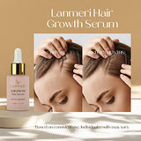 Lanmeri Vegan Hair Growth Serum - Natural Hair Regrowth and Hair Loss Treatments for Women & Men - Scalp Serum for Thinning Hair - Fuller, Thicker and Healthier Hair in 90 Days, All Hair Types