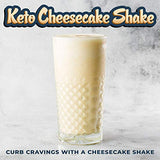 Cheesecake Keto Meal Replacement Shake [2lbs] - Low Carb Protein Powder Shake Mix, High Fat with MCTs, Collagen Peptides and Real USA Cream Cheese