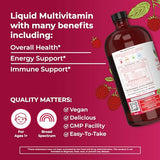 Multivitamin for Women, Men & Kids by MaryRuth's | Liquid Morning Multivitamin | Mens, Womens Multivitamin| Vitamin A C D E B6 B12 Biotin Zinc | Beauty | Vegan | Non-GMO | Gluten Free | 15 Servings