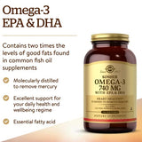 Solgar Kosher Omega-3 740 mg, 100 Softgels - Cardiovascular, Joint & Cellular Health - Concentrated Omega-3 Fatty Acids EPA & DHA - Non-GMO, Gluten Free, Dairy Free, Kosher - 100 Servings