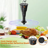 IPLUCKER Fly Fans for Tables 4 Packs,Fly Fan for Outdoor Table Adjustable Table Fly Fans,Hangable Fly Fans with Holographic Blade,Table Food Fan Fly Fan for Indoor Picnic Restaurant