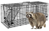 VASALAID Live Animal Trap Cage, 32" X 12" X 12.5" Catch and Release, Humane Live Trap Cage Indoor & Outdoor Foldable Live Trap for Raccoons,Groundhogs, Stray Cats,Squirrels, Rabbits, woodchucks