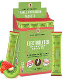 Electrolytes Powder Packets, Juicy Strawberry Kiwi - 20-Pack Hydration Packets, Electrolytes Powder No Sugar, Electrolyte Powder - Flavored Water Packets, Key Nutrients Electrolyte Powder