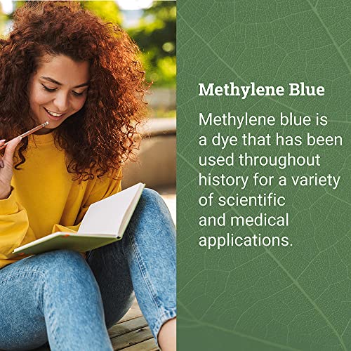 Earth Harmony Methylene Blue Pharmaceutical Grade 99.99% with Dropper, with Liquid Gold for Enhanced Photodynamic Activity & Increased Absorption, Methylene Blue USP Grade, No Formaldehyde (2 Oz)