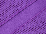 Eunzel Yoga Towel,Hot Yoga Mat Towel - Sweat Absorbent Non-Slip for Hot Yoga, Pilates and Workout 24" x72(Grip Dots,Purple)