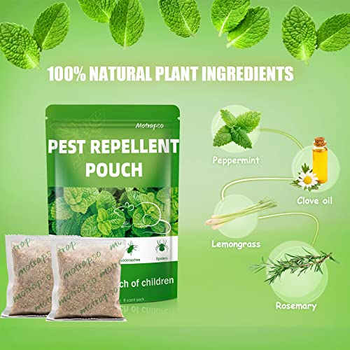 8 Pack Mouse Repellent Pouches, Peppermint Oil to Repel Mice and Rats, Mouse Deterrent, Rodent Repellent, Plant Essential Oils Pest Control, Safe, Efficient and Durable