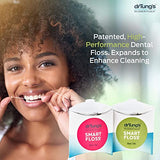 DrTung's Smart Floss - Natural Floss, PTFE & PFAS Free Floss, Gentle on Gums, Expands & Stretches, BPA Free Floss - Natural Dental Floss Cardamom Flavor (Pack of 12)