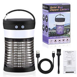 Mosquito Killer Lamp, ViViLarm Rechargeable Solar & USB Powered Bug Zapper, IP66 Waterproof Hanging Camping Lantern, Portable Insect Fly Pest Trap for Indoor Outdoor Backyard Patio Traveling Hiking