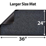 Sierra Concepts 2-Pack Front Door Mat - Large 36 x 24 Welcome Indoor Outdoor Entryway Mats for Shoe Scraper, Ideal for Inside Outside High Traffic Area, Steel Gray