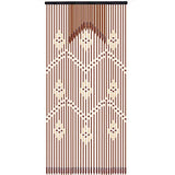 YIYIBYUS 90x175CM / 35.4 x 68.9 Inches 32pcs Beaded Natural Wood Bead Curtain Removable Entrance Partition Curtain Bamboo Doorway Bead Bohemian Curtain (90 x175CM)