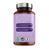 Vitamin Bounty Elderberry Organic Elderberry Capsules for Adults - Elderberry Vitamin C and Zinc Supplement, & Echinacea, Immune System Support, Advanced 5-in-1 Blend, Non-GMO - 60 Capsule