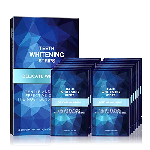 Gloridea Teeth Whitening Strips, Pack of 28 Strips (14 Treatments), Mint flavor Package may vary