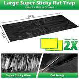 12 Pack Large Super Sticky Rat Glue Traps, Mouse Glue Traps, Mouse Sticky Trap, Mice Traps, Snake Traps, Rat Snake Sticky Traps for Home Outdoor Indoor Restaurant Office (26" x 11")