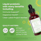 USDA Organic Liquid Probiotic | Digestive Health | Probiotics for Women | Probiotics for Men | Probiotics for Kids | Acidophilus Probiotic | Vegan | Non-GMO | Travel Friendly | 20 Servings