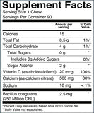 BariatricPal Sugar-Free Calcium Citrate Soft Chews 500mg with Probiotics (90 Count) - Blue Raspberry (New!)