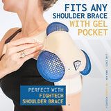 Reusable Hot and Cold Gel Ice Pack for Shoulder, Rotator Cuff, Knee, Back, Head, Eyes, Elbow, Hip - Leak Proof Post Surgery Heat & Cold Therapy Compress by FIGHTECH (Hinge Joint, Single)