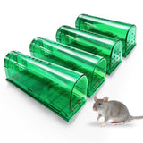 dritte Humane Mouse Trap (4pc) | Catch and Release Mouse Traps | Mice Trap No Kill for mice/Rodent Pet Safe (Dog/Cat) Best Indoor/Outdoor Mousetrap Catcher Non Killer Small Capture Cage