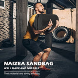 NAIZEA Training Sandbag, Heavy Duty Workout Sandbags Fitness Weights Sandbags for Training, Fitness, Lifting, Cross-Training Workouts, Exercise and Military Conditioning (Black, 200LB)