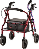 NOVA Cane Holder for Rollator and Folding Walker, Walking Cane Attachment for Walker, Snap-On Design