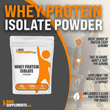 BULKSUPPLEMENTS.COM Whey Protein Isolate Powder - Unflavored Protein Powder, Flavorless Protein Powder, Whey Isolate Protein Powder - Gluten Free, 30g per Serving, 17 Servings, 500g (1.1 lbs)