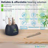 EarCentric EasyCharge Rechargeable Hearing Aids for Seniors Mid-Aged - Mild to Severe High Frequency Hearing Loss Aid OTC Sound Amplifiers - Magnetic Charger, 24x7 Customer Support [Light Beige-Pair]