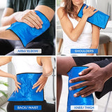 Ice Packs for Injuries – 2-Pack XL Reusable Ice Packs – Hot and Cold Gel Ice Pack – 11x14.5 in. Flexible Ice Packs for Back Pain, Injuries, Headache, Post-Surgery – Large Hot/Cold Compress Packs