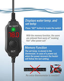 AquaMiracle Adjustable 150W Aquarium Heater Submersible Fish Tank Heater Super Short Aquarium Heater with LED Digital Display Thermostat, for Tanks 15-30 Gallons