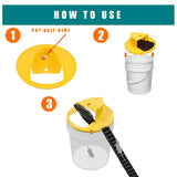 Tricess Bucket Mouse Trap Lid (4-Pack) - Flip Board Sliding Bucket Lid Mouse/Mice/Rat Trap, Auto Reset, Multi Catch Mice Trap Compatible with 5 Gallon Bucket for Indoor/Outdoor