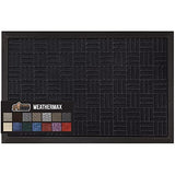 Gorilla Grip 100% Waterproof All-Season WeatherMax Doormat, 47x35, Durable Natural Rubber, Stain and Fade Resistant, Low Profile, Indoor Outdoor Door Mats, Easy Clean Patio Entrance Mat, Midnight Maze