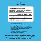 AMANDEAN Liposomal Glutathione Supplement | Liquid Reduced Setria 500mg | Immune Support, Brain Health, Healthy Aging, Detox, Skin Health | Non-GMO Sunflower Lecithin | Soy-Free & Vegan