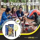 Zap It! Bug Zapper - Rechargeable Mosquito, Fly Killer & Bug Zapper Racket - Electric Fly Swatter Racket - 4,000 Volt - USB Charging, Super-Bright LED Light to Zap in The Dark - Safe to Touch (Medium)