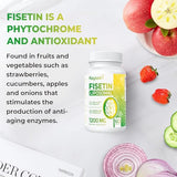 Fisetin 1200mg Liposomal Fisetin Supplements 98% Pure Fisetin Polyphenols Antioxidants Immunity Health Aging Cognitive Support Non-GMO 60 Capsules