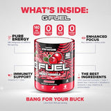 G Fuel PewDiePie Energy Powder, Sugar Free, Clean Caffeine Focus Supplement, Water Mix, Lingonberry Flavor, Focus Amino, Vitamin + Antioxidants Blend - 9.8 oz (40 Servings)